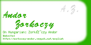 andor zorkoczy business card